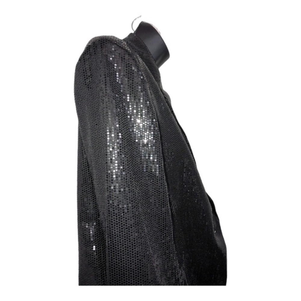 Black sequin single breasted elegant evening blaz… - image 10